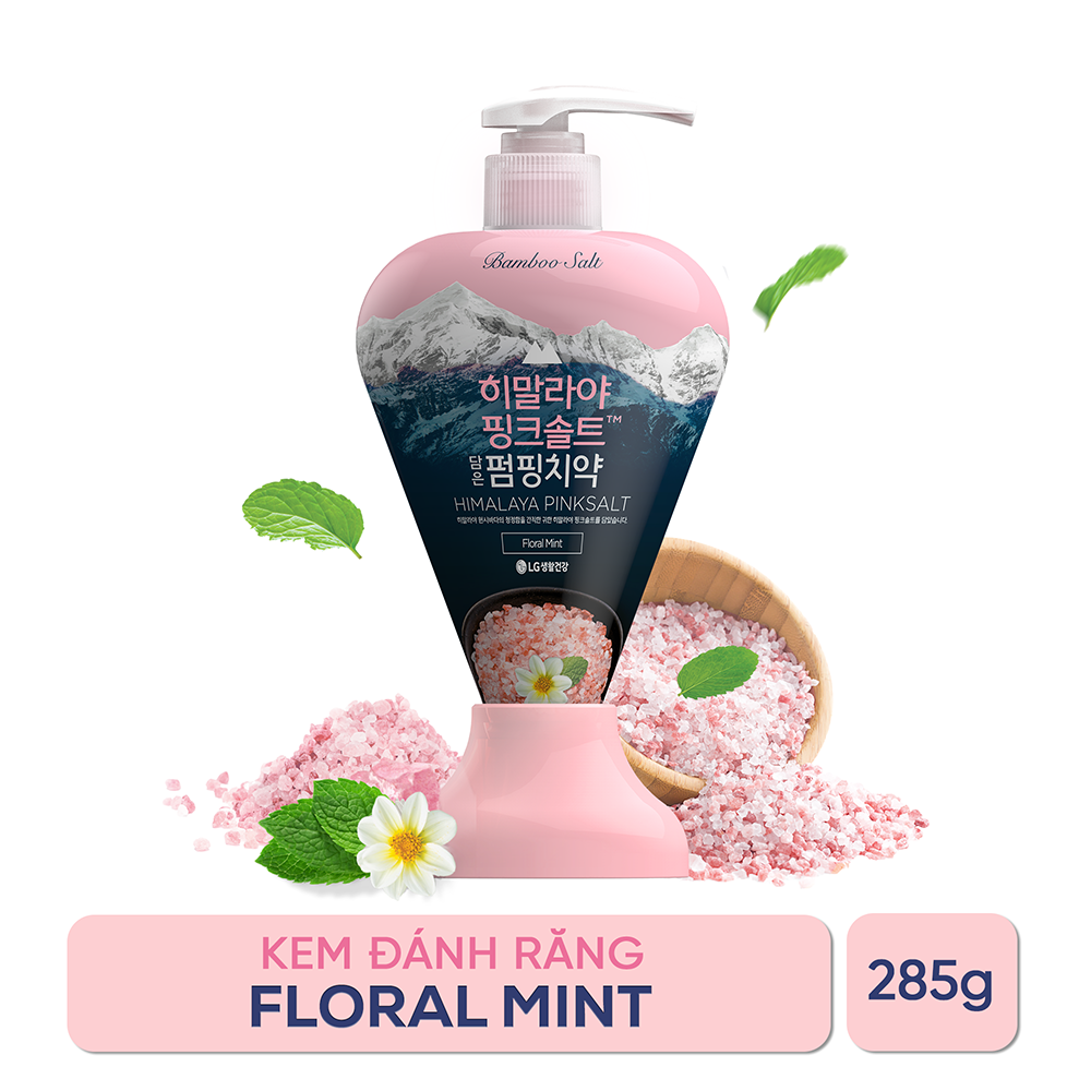 Kem đánh răng Bamboo Salt Himalaya Pink Salt Floral Mint 285g